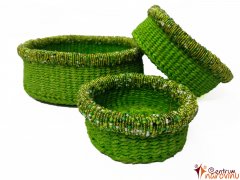 Set košíků zelený