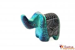 Soška slona modrá (proužek)