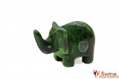 Soška slona tmavě zelená (spirála)