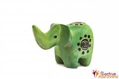 Soška slona zelená (spirála)